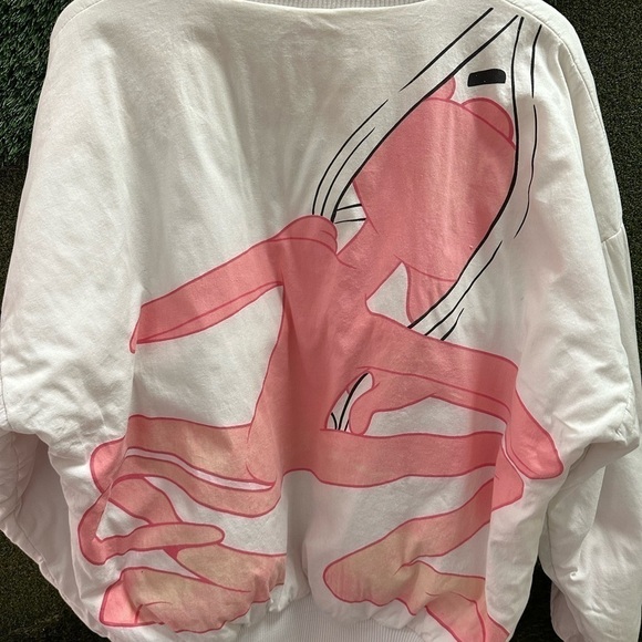 Vintage REVERSIBLE PINK PANTHER Big Print Crewneck Large - Picture 4 of 12